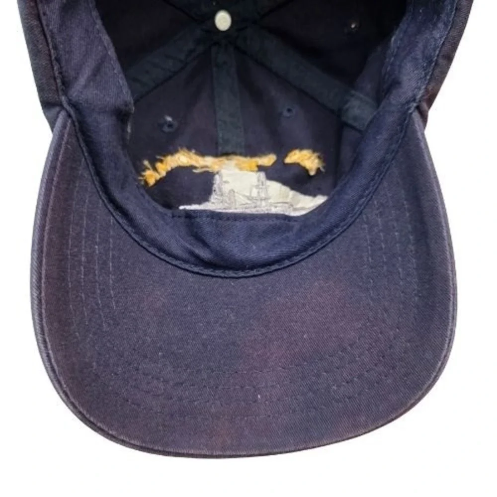 USS Oklahoma BB 37 Pearl Harbor Navy Blue Cotton Hat OSFM Pacific Historic Parks